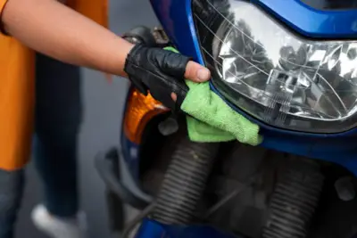 Car Detailing 5 high angle cool old woman with motorbike optimized