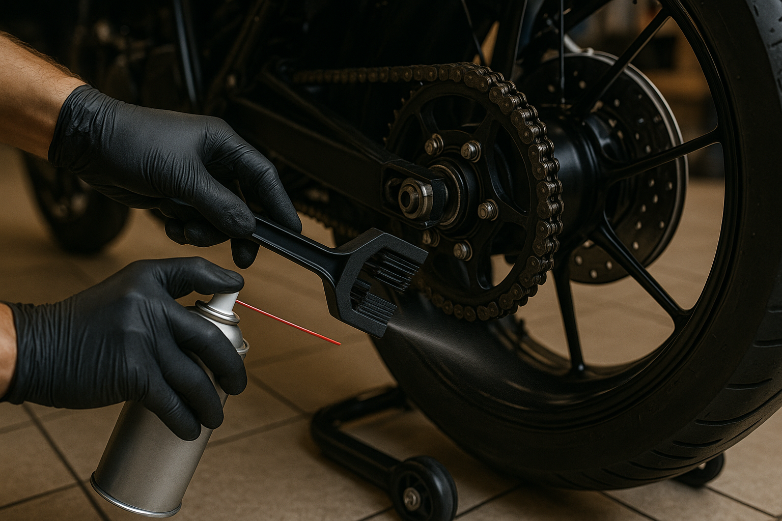 How to Clean and Lubricate a Motorcycle Chain Properly
